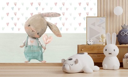 RABBIT | Carta da parati camera bambino - camera bambina